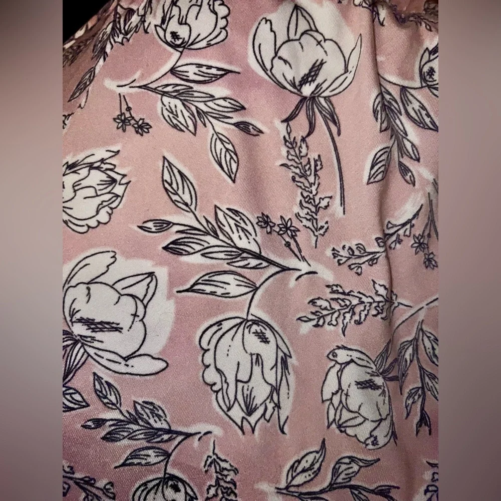 Thalia Sodi 2 piece pink floral pajama pants set lightweight women’s M - Picture 4 of 5